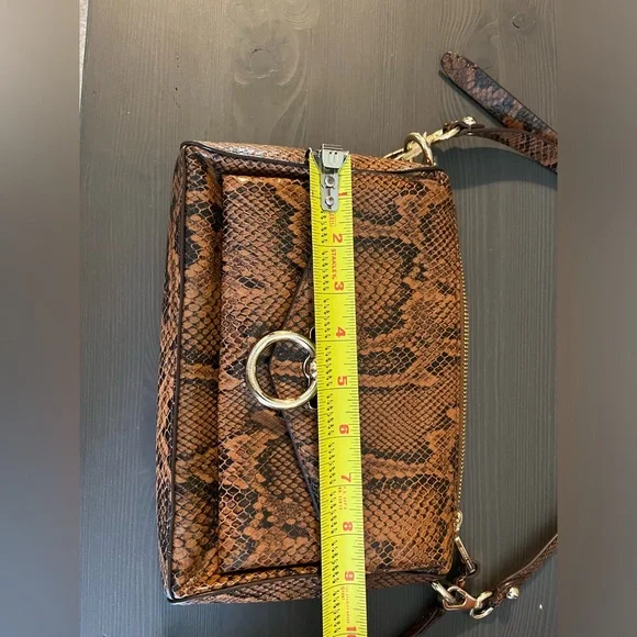 Rebecca Minkoff Snake Skin Mac Equestrian Crossbody Purse Bags
